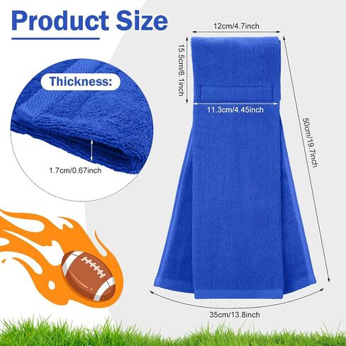 Shimeyao 2 Pcs Cotton Sports Football Towel with Closure Pitching Football Sweat Towel for Sports Gym Men Women Accessories(Black,Classic) in Saudi Arabia