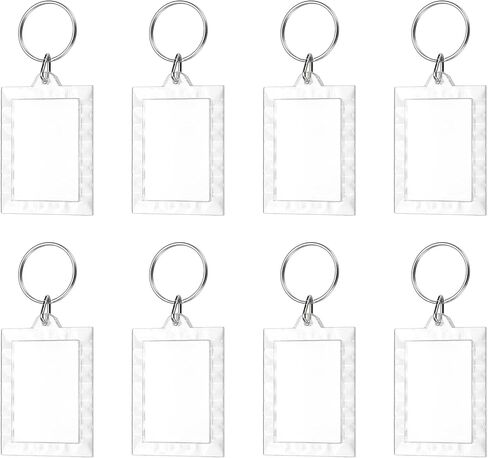 PATIKIL Photo Frame Keyring, Rectangle Acrylic Custom Keychain Personalized DIY Keychains for Souvenir Anniversary Holiday in Saudi Arabia