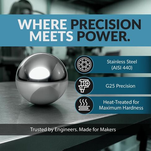 (25 Pieces) PGN - 1/2" (0.5") Inch AISI 440 Stainless Steel Bearing Ball G25 Precision in Saudi Arabia