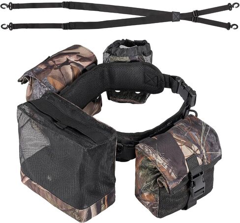 KEMIMOTO Dove Hunting Belt, Tactical Shell Pouch Dove Belt for Bird Turkey Pigeon Hunting with Shoulder Strap, Battle Belt 4 Pouches to Carry Tools Accessories and Gear in Saudi Arabia