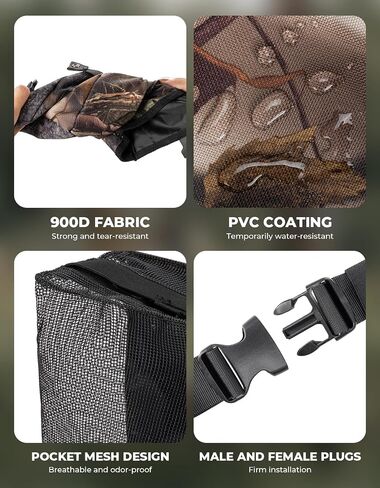 KEMIMOTO Dove Hunting Belt, Tactical Shell Pouch Dove Belt for Bird Turkey Pigeon Hunting with Shoulder Strap, Battle Belt 4 Pouches to Carry Tools Accessories and Gear in Saudi Arabia