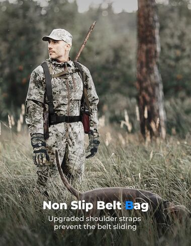 KEMIMOTO Dove Hunting Belt, Tactical Shell Pouch Dove Belt for Bird Turkey Pigeon Hunting with Shoulder Strap, Battle Belt 4 Pouches to Carry Tools Accessories and Gear in Saudi Arabia