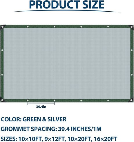 Tarp Waterproof 16x20 Multi-Purpose Green Camping Tarps 6Mil Thick with Reinforced Grommets for Under Pool, Emergency Rain Cover Outdoor in Saudi Arabia