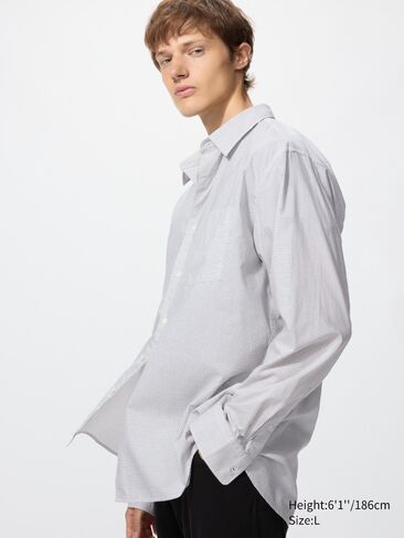 Uniqlo Broadcloth Shirt | Checked in Saudi Arabia