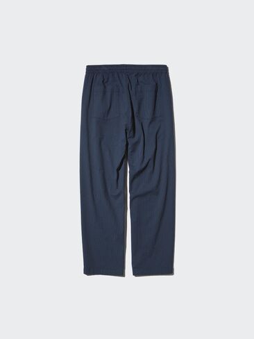 Uniqlo Stretch Easy Ankle Pants | Seersucker in Kuwait