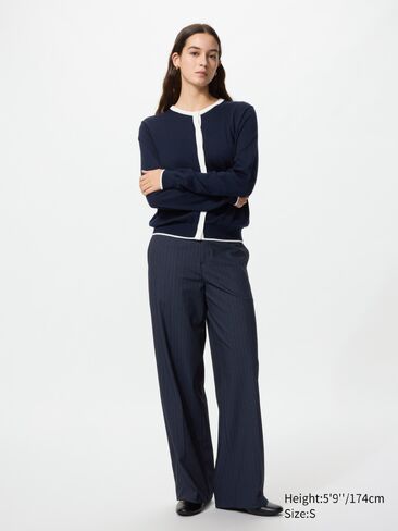 Uniqlo Smart Wide Pants | Striped | Tall in Saudi Arabia