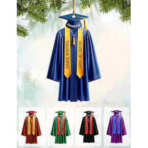 Personalized Graduation Ornament 2025, Custom Class of 2025 2026 Keychain, High School, College, Senior Graduate, Xmas Gifts, 2D Flat Graduation Ornaments for Christmas Tree in Saudi Arabia