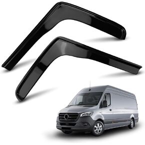 درع واقي المطر للنافذة الأمامية داخل القناة متوافق مع ملحقات 2007-2015 2016 2017 Mercedes Sprinter 1500 2500 3500، عاكسات الرياح الجانبية للنافذة، أقنعة تهوية، قطعتان in Kuwait