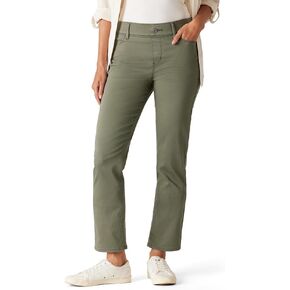 Levi Strauss Signature Women's Totally Shaping Ultimate Pull-On Ankle Straight Jean Mid-Rise Stretch Denim (Also Available in Plus), (New) Noir, 12 Short in Kuwait