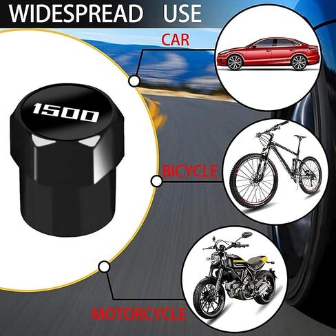 أغطية جذعية صمام الإطارات متوافقة مع ملحقات F Sport-fit F الرياضية لأغطية جذع إطارات السيارة. (فضي-F) in Kuwait