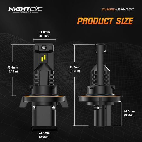 NIGHTEYE 9005 9006 مصباح الضباب - 40000LM 6500K 9005/HB3 شعاع عالٍ 9006/HB4 مصباح ضباب LED منخفض الشعاع، التوصيل والتشغيل، حزمة من 4 in Saudi Arabia