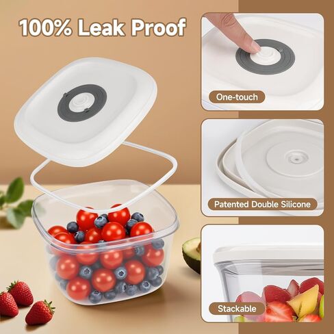 Vacuum Sealer for Food - Tempered Glass Panel, LED Touch Control, Digital Display, Pulse/Moist/Dry/Seal/External Suction Modes, Includes 30 Vacuum Bags & Built-in Cutter(Black) in Kuwait