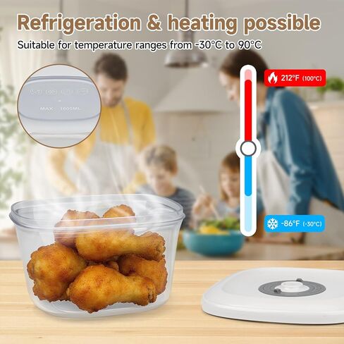 Vacuum Sealer for Food - Tempered Glass Panel, LED Touch Control, Digital Display, Pulse/Moist/Dry/Seal/External Suction Modes, Includes 30 Vacuum Bags & Built-in Cutter(Black) in Kuwait