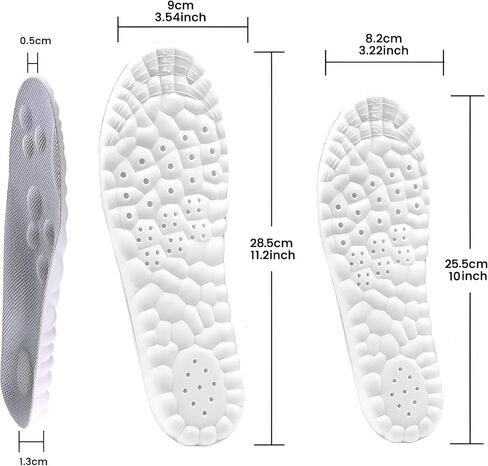 2 Pairs Cloud Insoles for Men, Cloud Soles for Men, Comfort Insole, U-Shape Memory Foam Insoles, Trim to Fit Inserts (2 Pairs- Orange, 8-11.5) in Saudi Arabia