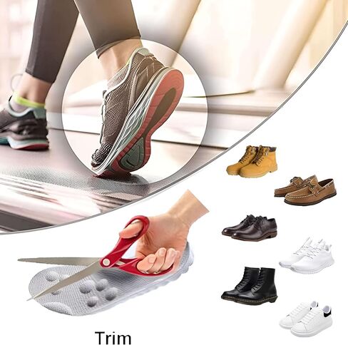 2 Pairs Cloud Insoles for Men, Cloud Soles for Men, Comfort Insole, U-Shape Memory Foam Insoles, Trim to Fit Inserts (2 Pairs- Orange, 8-11.5) in Saudi Arabia