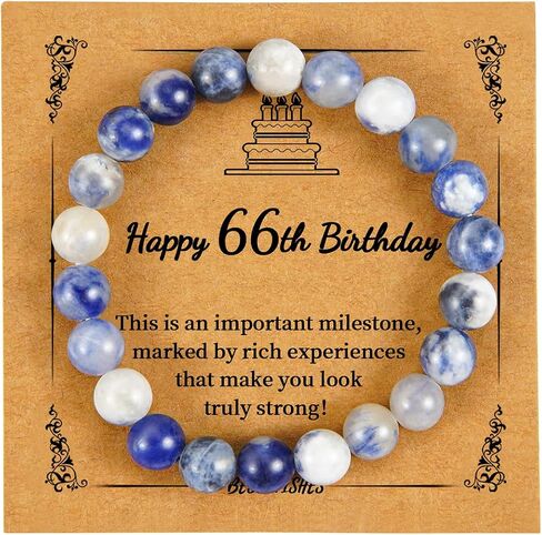 Birthday Gift for Her,Bracelets for Her,Natural Stone Bracelets for Daughters and Granddaughters.Handcrafted Elastic String Crystal Gem Beads. in Saudi Arabia