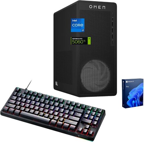 HP OMEN 16L TG03 RTX 5060 Ti Pro Gaming Desktop, Intel Core i7-14700F, NVIDIA GeForce RTX 5060 Ti, 64GB DDR5 RAM, 4TB SSD, DP, RJ-45, Wi-Fi 6, Bundle with Lexar SL660 512GB Portable SSD in Saudi Arabia