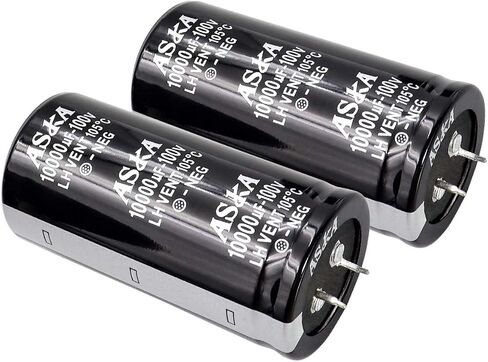 50V 10000UF Snap in Aluminum Electrolytic Capacitor 30x50mm(1.2 * 2inches) for Power Amplifier and Filter Audio, Through Hole Capacitor compatiable to Car Audio (50V 100000UF) in Saudi Arabia
