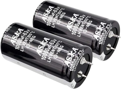 50V 10000UF Snap in Aluminum Electrolytic Capacitor 30x50mm(1.2 * 2inches) for Power Amplifier and Filter Audio, Through Hole Capacitor compatiable to Car Audio (50V 100000UF) in Saudi Arabia