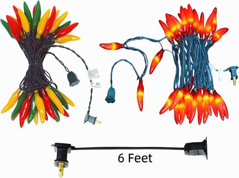 6 FT Black Extension Cord, Pack of 3 Pcs Jump Wire, US Style 2-pin Plug in, AC 120 Volts, for Join or Extend Christmas String Lights and Others LED Decorative Lighting String. in Kuwait