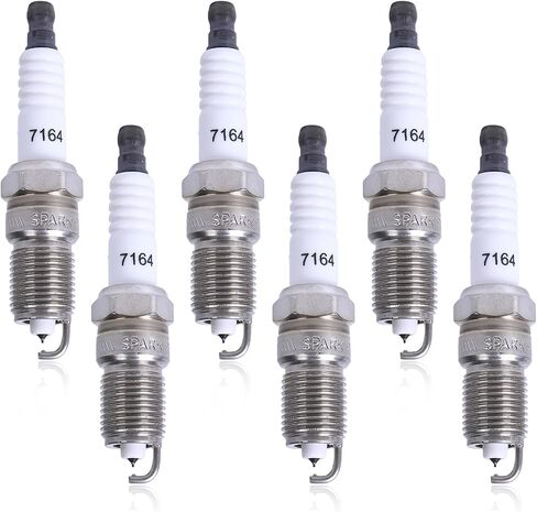 7164 شمعات إشعال إيريديوم متوافقة مع 1997-2010 Ford F150 V8 4.6 5.4 Ford Expedition Explorer Mustang Cadillac Chevy GMC Lincoln Buick Mercury Vehicles 4.1 8.1L مجموعة من 8 in Kuwait