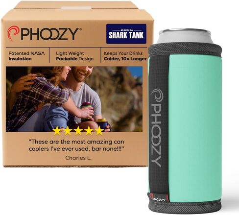 PHOOZY Insulated Can Cooler for 12 oz Cans - Patented Drink Sleeve with NASA-Inspired Technology - Keeps Beer, Soda & Sparkling Water Cold Longer - Lightweight Outdoor Can Holder - Black Camo in Saudi Arabia