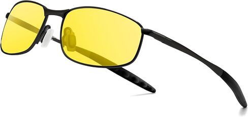 Retro Rectangle Narrow Polarized Sunglasses for Men, UV400 Metal Frame Mens Sunglasses for Driving & Outdoors in Saudi Arabia