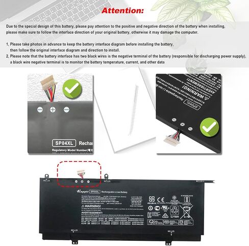 KB06XL 902499-855 Battery Replacement for HP Spectre X360 15 15-BL1XX 15-BL0XX 15-Bl012DX 15-BL002XX 15T-BL000 15T-BL100 15-bl012dx Series for hp Spectre x360 Battery in Saudi Arabia