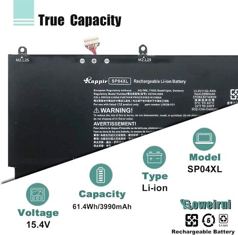 KB06XL 902499-855 Battery Replacement for HP Spectre X360 15 15-BL1XX 15-BL0XX 15-Bl012DX 15-BL002XX 15T-BL000 15T-BL100 15-bl012dx Series for hp Spectre x360 Battery in Saudi Arabia