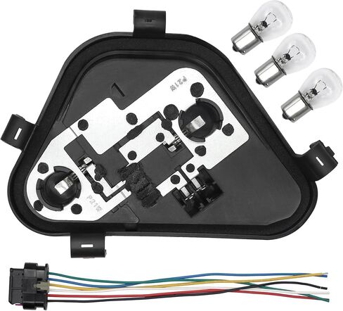 Right Passenger Side Rear Tail Light Lamp Holder Bracket Socket Panel with Harness and Bulbs Compatible with BMW 3 Series 320i 328i 335i 328d 2012 2013 2014 2015 Replace 63217313044 in Saudi Arabia