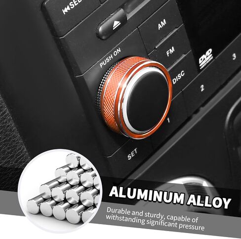 Jimen Fit for Jeep Wrangler JK JKU 2012-2018, 9PCS Center Console AC Air Conditioner Control Knob Trim & Radio Volume Knob Ring & Window Switch Button Cover (Red) in Saudi Arabia