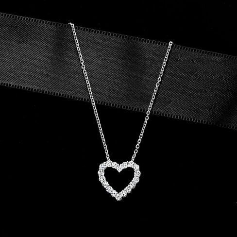 Ross-Simons 0.50 ct. t.w. Lab-Grown Diamond Heart Pendant Necklace in Sterling Silver in Saudi Arabia