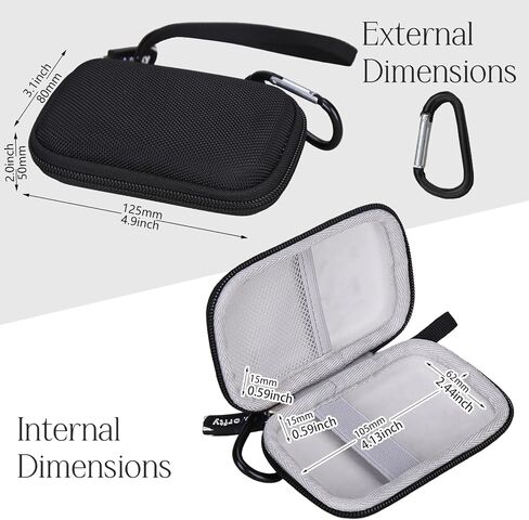 Carrying Case for HiFi H2 MP3 Player for Surfans F20 HiFi MP3 Music Player(Case Only) (Black) in Saudi Arabia