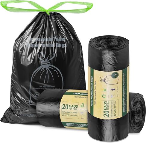 حقائب المرحاض في Blika Camping Eco Eco Extorbent Absorbent ، أكياس مرحاض محمولة مع هلام ، 8 جالون (30 لترًا) 1.97 مل ، حقيبة بديلة للمرحاض مع مسحوق المرحاض للتخييم في الهواء الطلق في الهواء الطلق in Kuwait