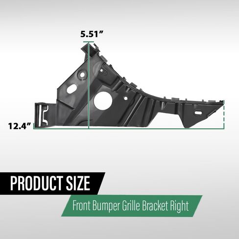 GRAND ORANGE Front Bumper Grille Bracket Left Driver Side Compatible with Buick LaCrosse 2010 2011 2012 2013 22782285, 20909987, 22769417 Black in Saudi Arabia