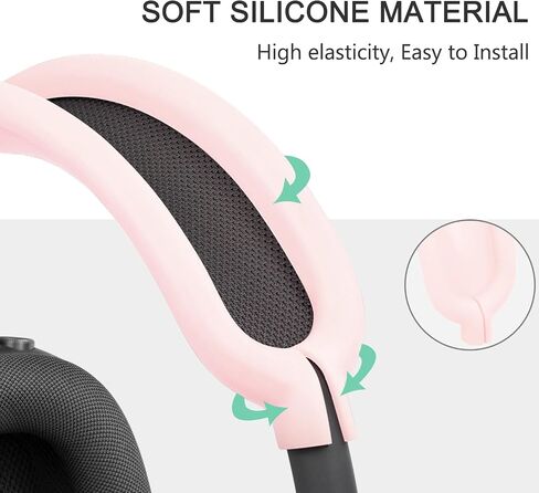 مجموعة حماية Soulwit لـ AirPods Max ، غطاء عقال + حامي Case Protector + غطاء أذن السيليكون ، ملحق مقاوم للعروع ، قابلة للغسل بسهولة ، مضاد للخلع (أسود) in Saudi Arabia