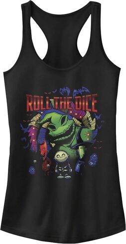 Women's The Nightmare Before Christmas Halloween Oogie Roll The Dice Racerback Tank Top in Saudi Arabia
