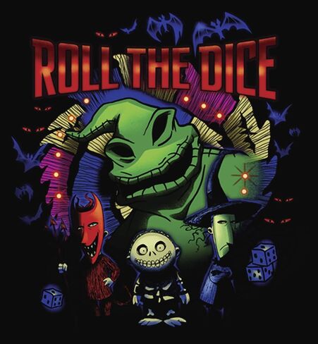 Women's The Nightmare Before Christmas Halloween Oogie Roll The Dice Racerback Tank Top in Saudi Arabia