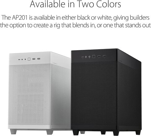 ASUS Prime AP202 ARGB Black mATX case with Fully Tempered Curved Glass, Supports Graphics Cards up to 420mm Long, 360mm Long radiators, Easy-Detach Rail, Patented Slot Vent, Built-in Three ARGB Fans in Saudi Arabia