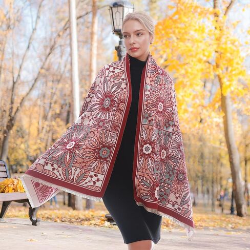 Scarf for Women Pashmina Blanket Shawls and Wraps Winter Warm Scarves in Saudi Arabia