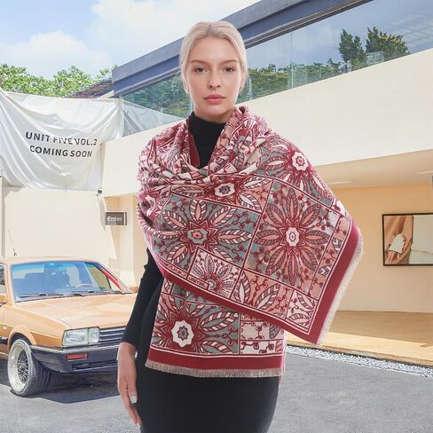 Scarf for Women Pashmina Blanket Shawls and Wraps Winter Warm Scarves in Saudi Arabia