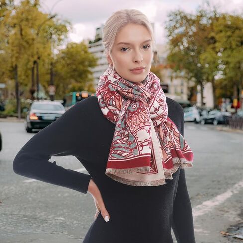 Scarf for Women Pashmina Blanket Shawls and Wraps Winter Warm Scarves in Saudi Arabia