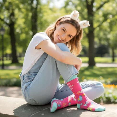 HAPPYPOP Rubber Duck Gifts for Women - Crazy Duck Lady Gifts Cute Rubber Ducky Socks for Teen Girls in Saudi Arabia