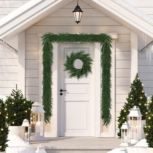 6FT Realistic Christmas Garland Pine Garland Real Touch Green Artificial Greenery Garland Artificial Pine Garlands,for Table Mantle Wall Indoor Outdoor Christmas All-Season Decorations in Saudi Arabia