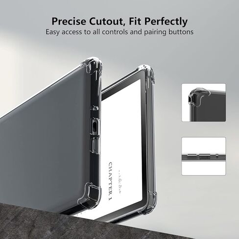 بالنسبة إلى 6 'kindle 8 case clear 2016 ، slim for kindle 8th gen cover ، legthpweight frackproof tpu cover shell for e-reader-clear in Saudi Arabia
