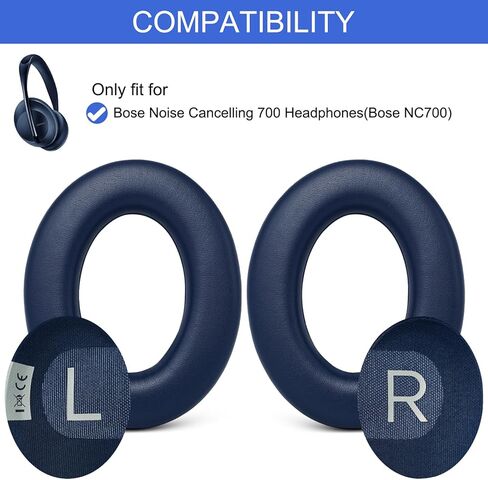 Replacement Ear Pads for Bose NC700 Noise Cancelling Headphones, Upgrade Protein Leather Earpad Cushions for Bose 700 Over-Ear Headset (Black) in Saudi Arabia