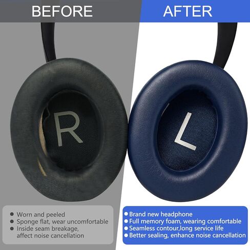 Replacement Ear Pads for Bose NC700 Noise Cancelling Headphones, Upgrade Protein Leather Earpad Cushions for Bose 700 Over-Ear Headset (Black) in Saudi Arabia