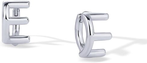 PAVOI 14K Gold Plated Sterling Silver Posts Dainty Initial Huggie Earrings for Women - Gold Huggie Hoop Small Initial Jewelry - Trendy Alphabet Letter Earrings in Saudi Arabia