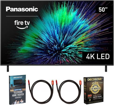 Panasonic TV-85W70BP W70 Series 85 inch LED 4K Ultra HD Smart Fire TV Bundle with 2X HDMI 2.0 Cable, TV Wall Mount, 6-Outlet Surge Adapter, Theater Essentials and Exclusive 26 Month Protection Pack in Saudi Arabia