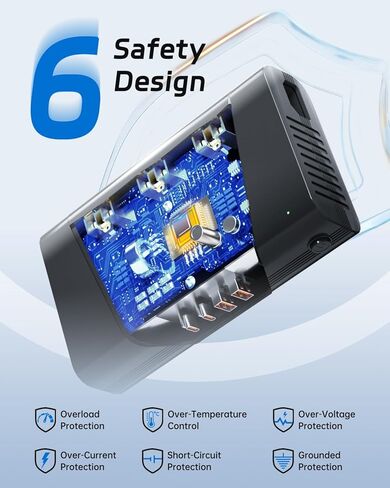 DOACE 220V to 110V Converter, 800W Voltage Converter US to Europe for Hair Straightener/Curler/Phone, Power Converter with 2 USB C & 2 USB A Ports, European Travel Plug Adapter UK, US, AU, EU, White in Kuwait